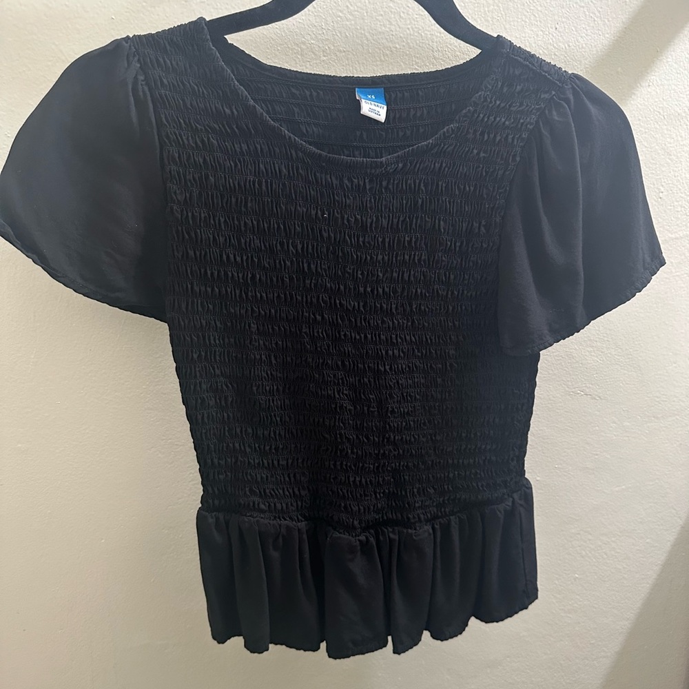 black babydoll top